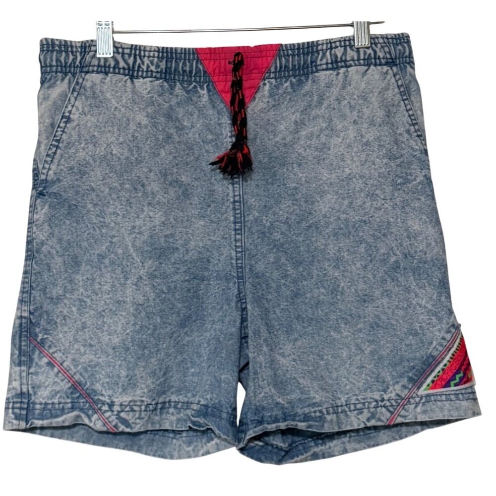 Body Ragz VINTAGE Men's Acid Wash High Rise Denim Shorts Cotton Size L(16/18)